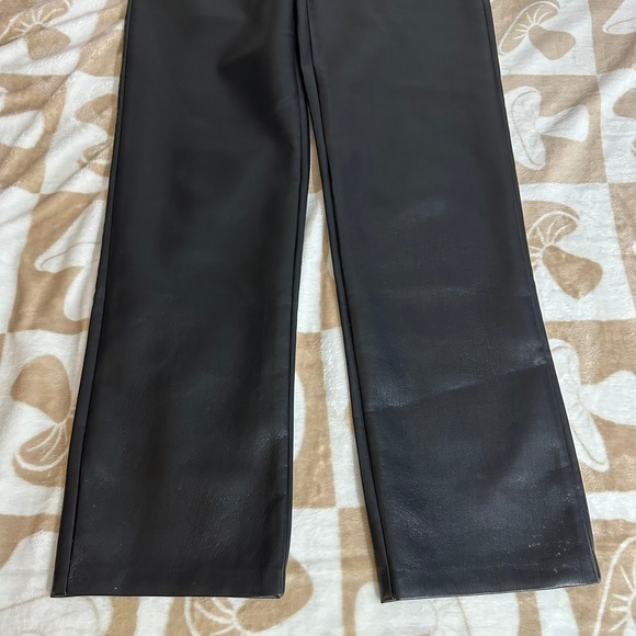 Aritzia Wilfred | Vegan Faux Leather Pants Straight‎ Leg | Women's 2 - Picture 9 of 13
